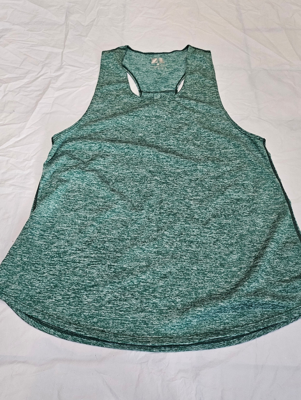 Women’s Heathered Teal Racerback Tank Top